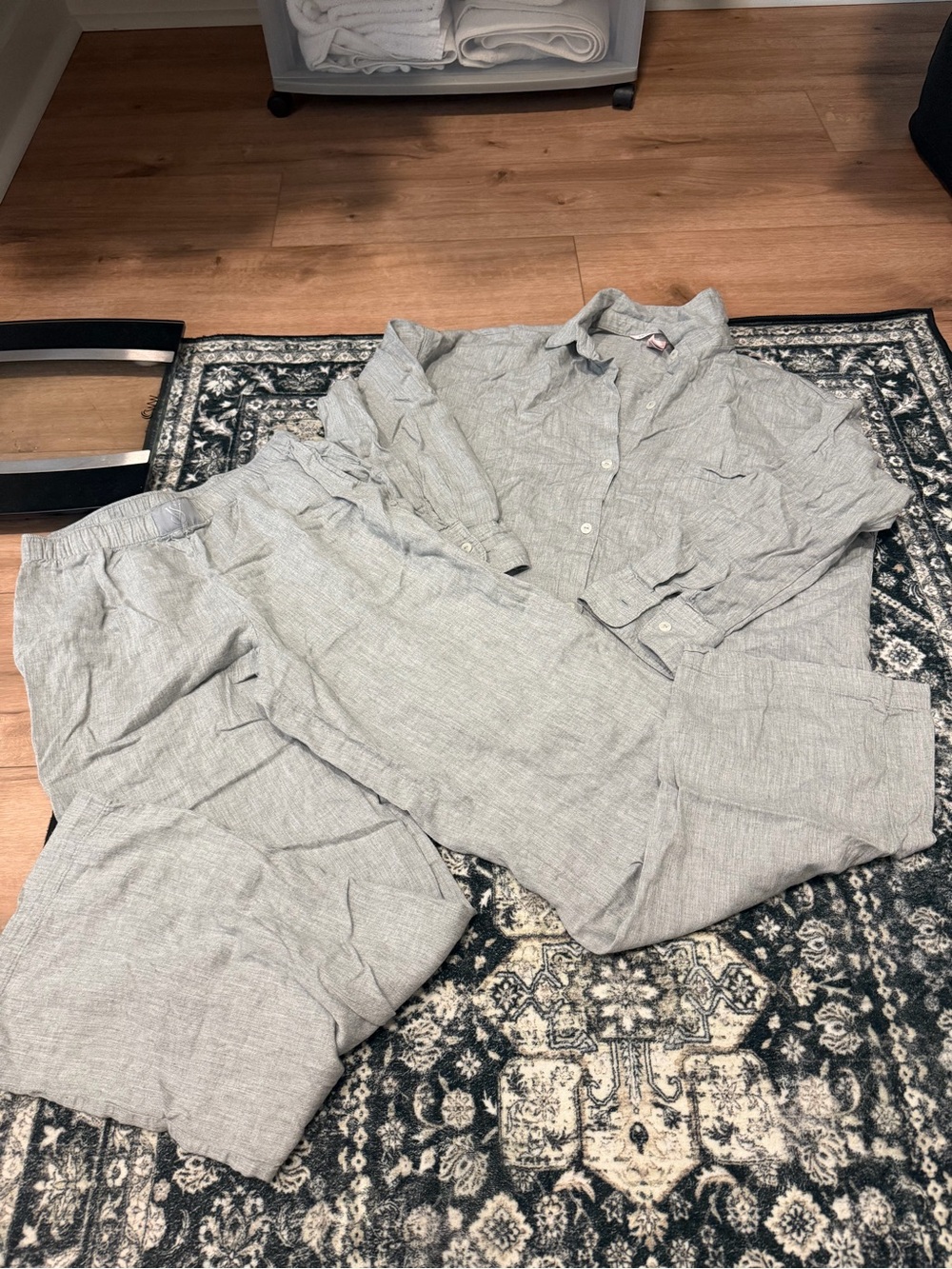 Victoria's Secret Light Gray Casual Button-Down Shirt